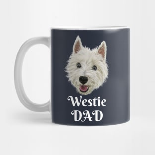 Mens Westie Dad Smiling West Highland Terrier Mug